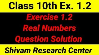 Class 10 th Maths Chapter 1st l Real Numbers Solution By Shivam Sir
