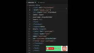 html Fieldset label input username placeholder learn 