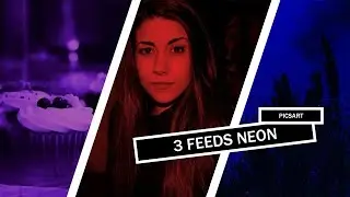 FEED NEON NO PICSART - Azul / Vermelho / Roxo