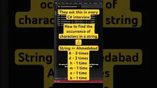 How to find the occurrence of each character in a string in C# 