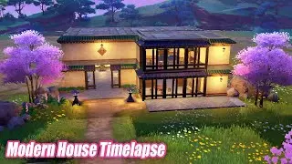 Modern House Timelapse | Serenitea Pot - Genshin Impact