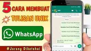 Cara Membuat Tulisan Unik Di Whatsapp Tanpa Aplikasi Tambahan | Mengubah tulisan Keren WA