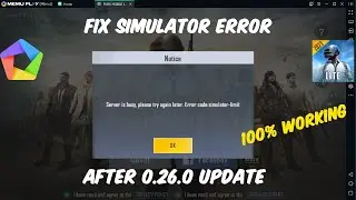 How To Fix Pubg Mobile Lite Simulator Error In Memu App Player After New Update | 100% Working