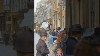 Shopping in Amersfoort, Netherlands in the 1920s - Restored Footage