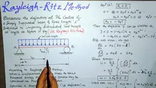 Rayleigh Ritz Method in FEM( Finite Element Method) | Rayleigh Ritz Method example in FEA