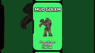 MUD GOLEM green screen. Footage animation of the GREEN SCREEN.