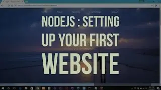 NodeJs Setup Your First Website With Express Web Framework