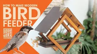 How to Make a Modern Bird Feeder // Wood DIY