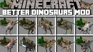 Minecraft DINOSAUR ZOO HOUSE MOD / SPAWN DINOSAURS TO BREED AND TAME FOR BABY MOBS ! Minecraft Mods