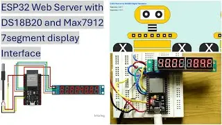 ESP32 Web Server with DS18B20 and Max7912 7segment display Interface