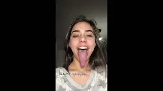Long tongue girl 12