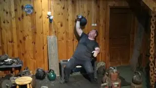 60 KG KETTLEBELL ONE HAND PRESS SEATED 9 REPS ЖИМ ГИРИ 60 КГ ОДНОЙ РУКОЙ СИДЯ 9 РАЗ