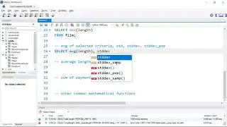 MySQL Statistics and Mathematical Functions