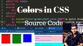5-How to change text and background colour in Css/html | css course for beginners 2020| CodingGigs