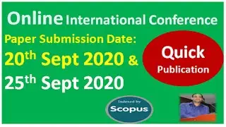 Online  E-Conference 2020 | Quick Acceptance and Publication