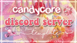 ｡˚⋆🍬꒱ aesthetic candy shop discord server template :: ely. °｡˚୨୧