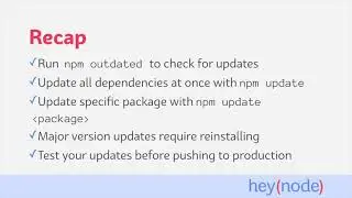 How to Update a Node Dependency with NPM