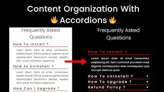 Content Organization with 🔥Animated Accordions🔥|| CSS JS || 2021