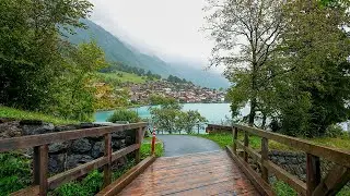 Oberried, Switzerland 🇨🇭 walking tour in rain 4K 60fps | Most beautiful fairytale Swiss villages,