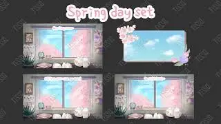 Cozy Spring | Animated Stream Overlays | Twitch Package | Twitch Stinger Transtition