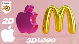Easy Convert 2D Logo to 3D In Blender With Inflated Effects