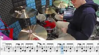 Soft Steps In The Courtyard - Manasota - Drum Notation - Drum Play Along Lesson Advanced