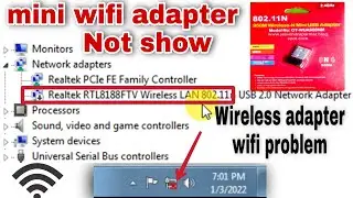 802 11n mini wifi adapter not show | wifi adapter for pc not working || usb wifi for pc not working