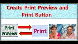 Create your own button, Create print preview button, create print button in excel, create button ,