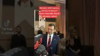 Ekrem İmamoğlu'ndan, 2023 sorusuna olay cevap! Büyük dönüşüm, reform! 