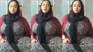 Bunda jilbab cantik comel big bass live malam