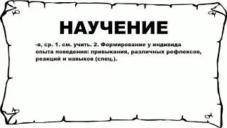 НАУЧЕНИЕ - что это такое? значение и описание