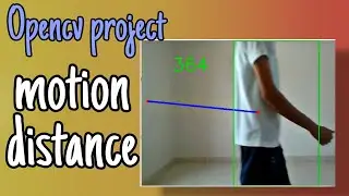 opencv projects | Distance calculation between motion and point | realtime