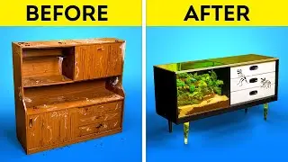 3 Incredible Upcycling Projects: Jurassic Park Cabinet, Vintage Fridge, and Spooky Coffin Bookshelf