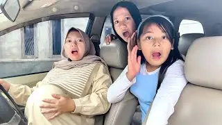 REVINA DAN PUTRI MENOLONG IBU HAMIL MELAHIRKAN DIMOBIL 🚑