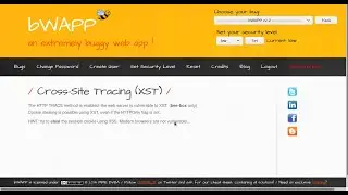bWAPP Cross Site Tracing XST