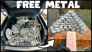 Massive Haul Street Scrapping - Free Metal - ASMR Metal Melting - Vault Treasure - BigStackD Bars