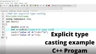Explicit type casting in C++ with example | implicit and explicit type conversion - 15