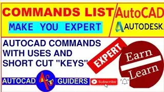 Autocad short cut tricks.  Autocad commands list.  Urdu Autocad Important  commands Autocad