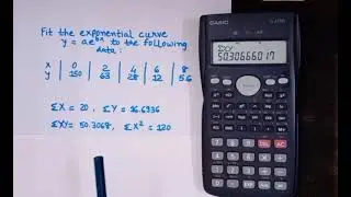 HOW TO FIND THE REQUIRED EQUATION OF EXPONENTIAL CURVE USING CALCULATOR fx82MS | CURVE FITTING