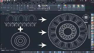 How to distribute patterns inside the Circular and curved spaces in AutoCAD using a powerful plugin