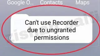 How To Fix Can't use Recorder due to ungranted permissions Problem Solve in Android