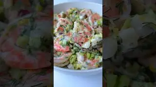 🦐 Unbelievably Creamy #ShrimpSalad 🥗 #shrimprecipes #seafoodrecipes #saladshorts #saladrecipes