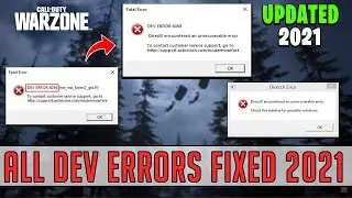 How To Fix COD Warzone Dev Error 6068, Dev Error 6036, 6034, 6328, 5573 All Dev & DirectX Error Fix