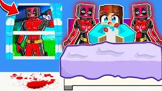 НОЧЁВКА С ДЭДПУЛ ТВ ВУМЕН В МАЙНКРАФТ! КРАСЯ DEADPOOL TV WOMAN MINECRAFT