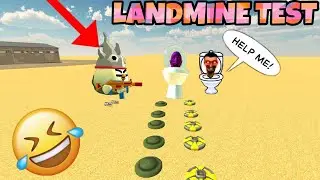 Landmine test on skibidi toilet 😂