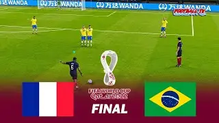 PES 2021 - France vs Brazil Final - FIFA World Cup 2022 - eFtootball Gameplay