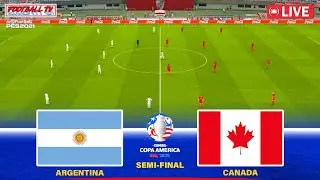 LIVE : ARGENTINA vs CANADA | SEMIFINAL COPA AMERICA 2024 | Full Match Today | PES Gameplay Realistic