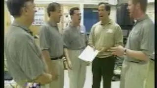 Evening magazine with Mike Rowe at the Garden City Chorus Barbershop Harmony Society rehearsal