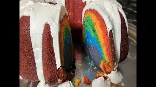 Cast Iron Rainbow Pound Cake