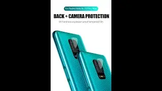 Xiaomi Redmi note 9 Pro  Клеем пленку на заднюю крышку